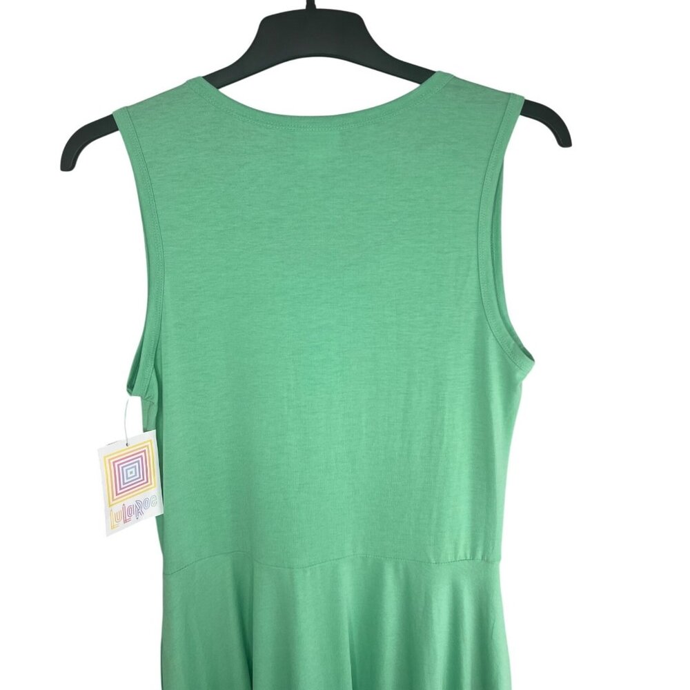 Lularoe Nicki Mint Green Sleeveless Fit & Flare A-Line Dress Womens Large - Picture 9 of 16